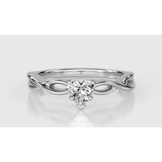 Infinity Love Swirl Heart Diamond Engagement Ring