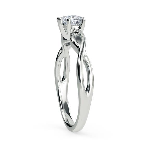 Infinity Love Swirl Heart Diamond Engagement Ring
