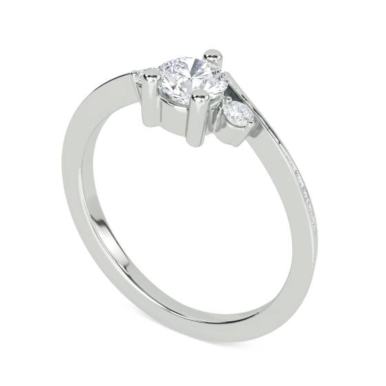 Modern Round Diamond Designer Ring