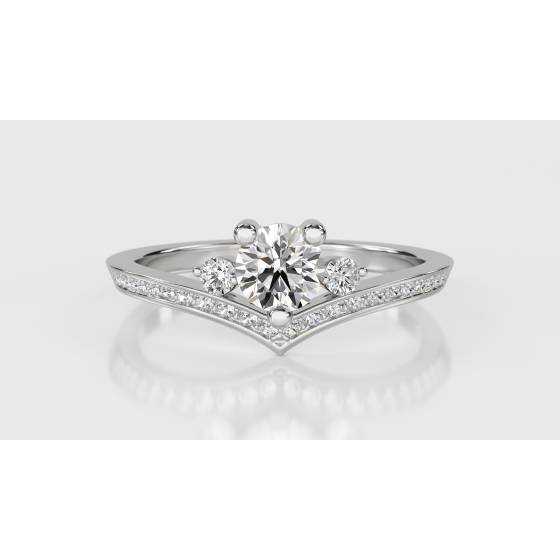 Modern Round Diamond Designer Ring