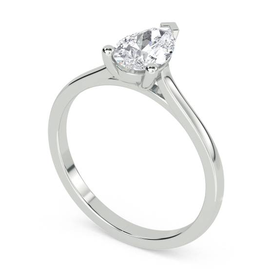 Stylish Pear Diamond Engagement Ring