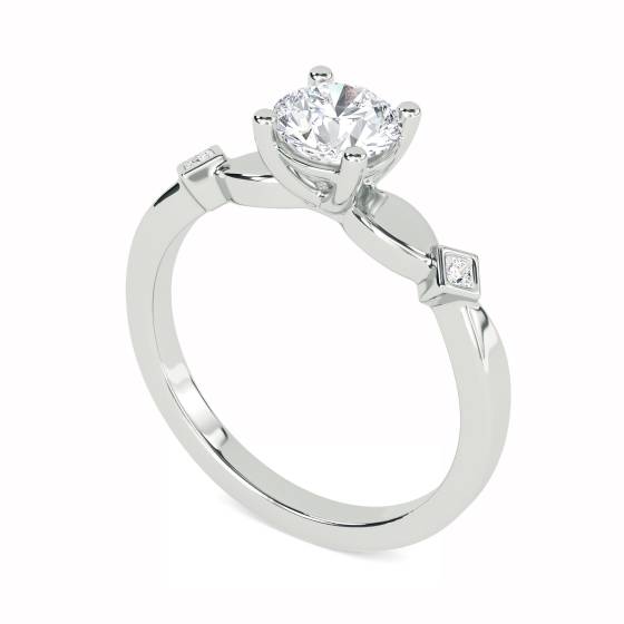 Round and Princess Diamond Designer Ring