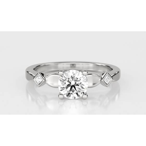 Round and Princess Diamond Designer Ring