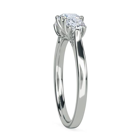 Modern Round Diamond Trilogy Ring
