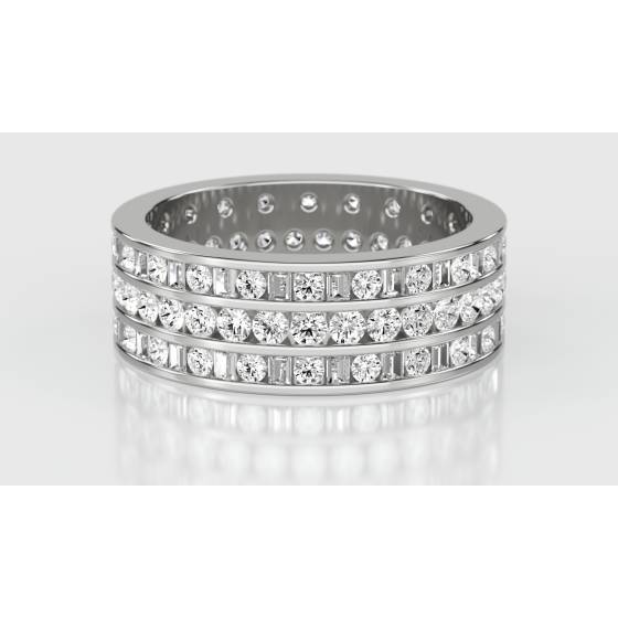 2.00ct Triple Row Diamond Full Eternity and Dress Ring