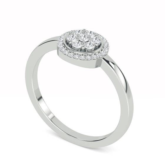 0.50ct Elegant Round Diamond Cluster Ring