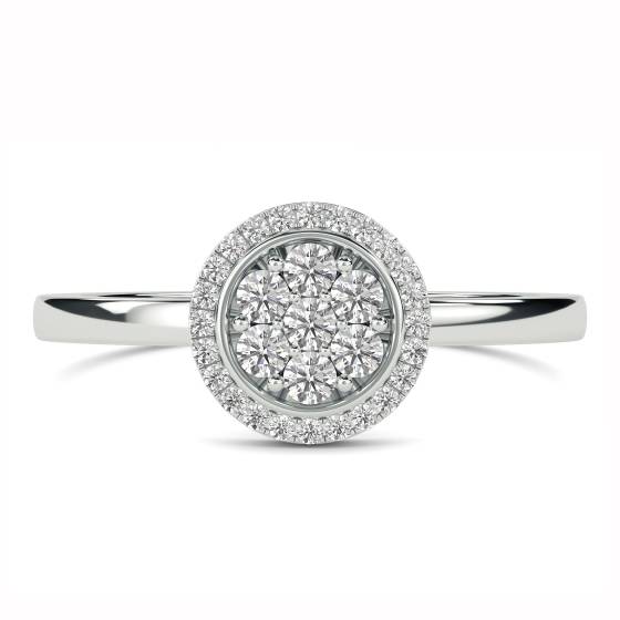 0.50ct Elegant Round Diamond Cluster Ring