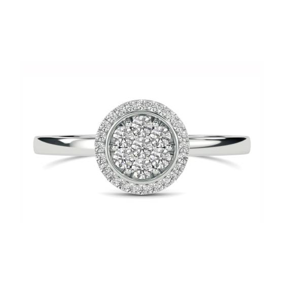 0.50ct Elegant Round Diamond Cluster Ring