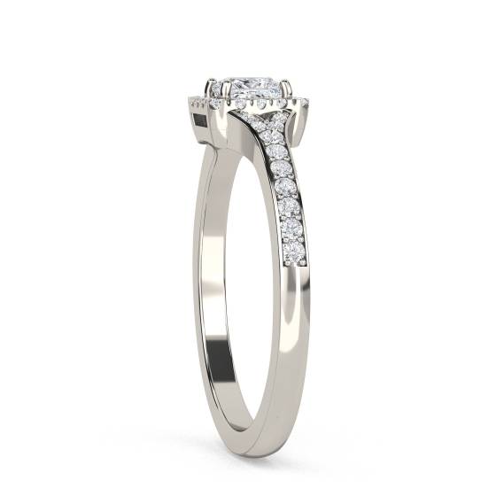 Petite Princess Diamond Halo Ring