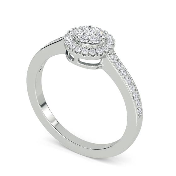 0.50ct Elegant Round Diamond Cluster Ring