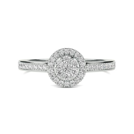 0.50ct Elegant Round Diamond Cluster Ring