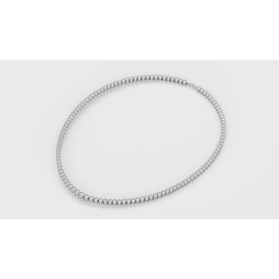 Bezel Set Tennis Necklace