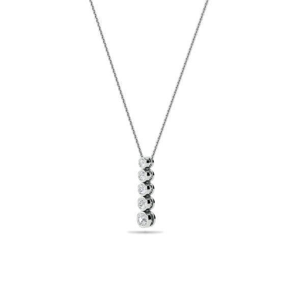 Classic Round Diamond Journey Pendant