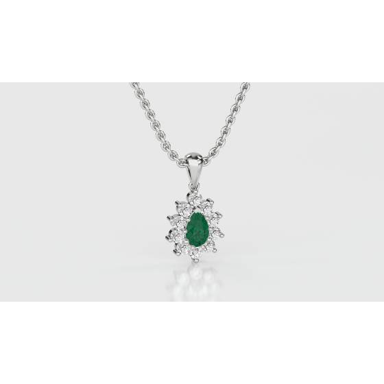 Emerald and Diamond Pendant