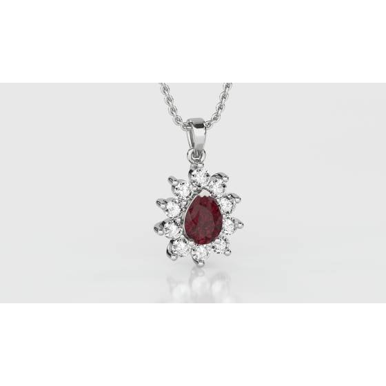 Ruby and Diamond Pendant