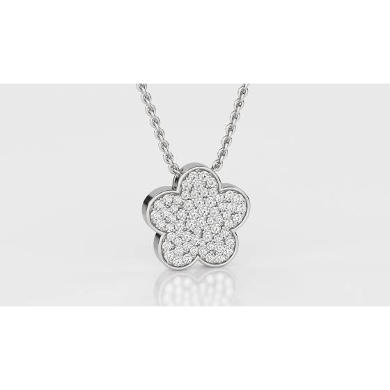 1.00ct Cluster Round Diamond Designer Pendant