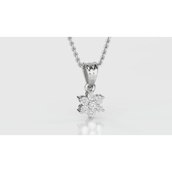 2.00ct Cluster Round Diamond Designer Pendant