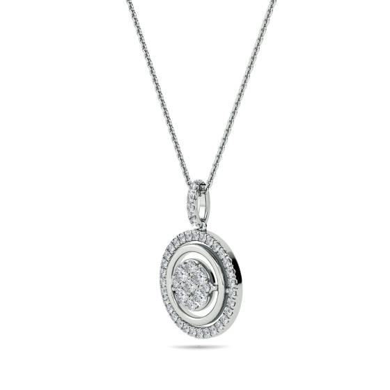 Movable Round Diamond Designer Pendant