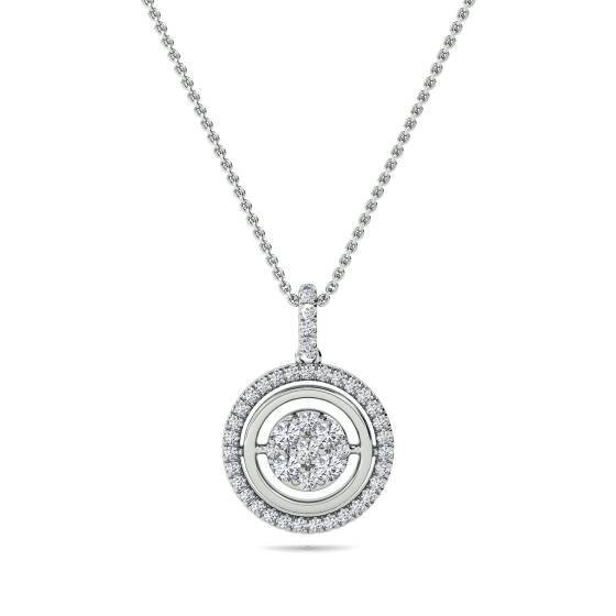 Movable Round Diamond Designer Pendant