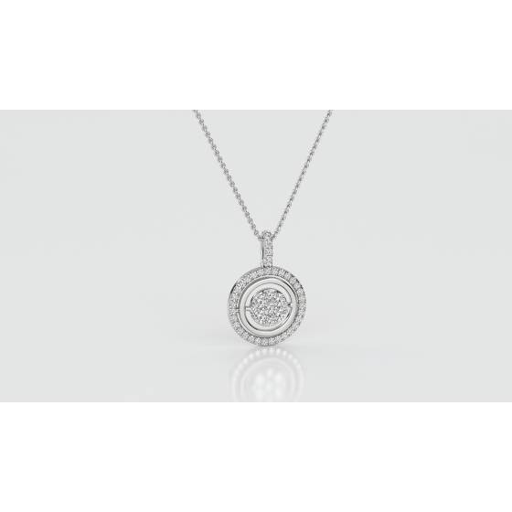 Movable Round Diamond Designer Pendant