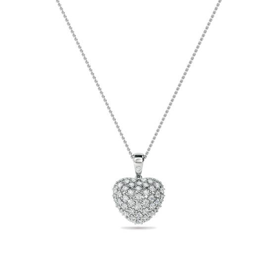 0.20ct Classic Round Diamond Heart Pendant
