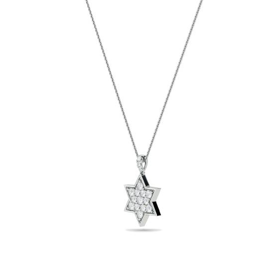 Cluster Star Round Diamond Designer Pendant
