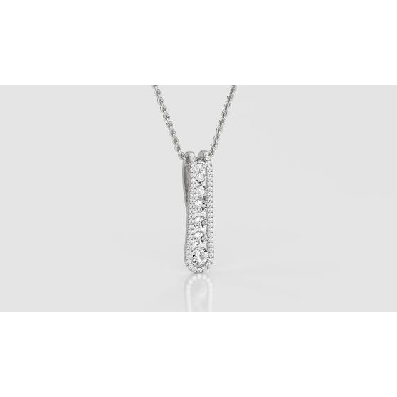 Elegant Round Diamond Journey Pendant