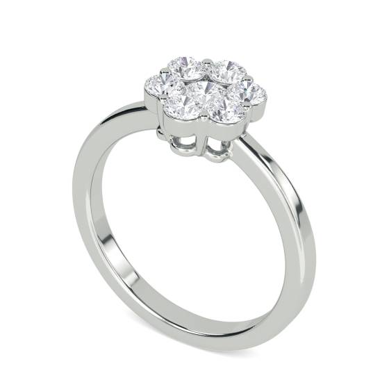 0.40ct Elegant Round Diamond Cluster Ring