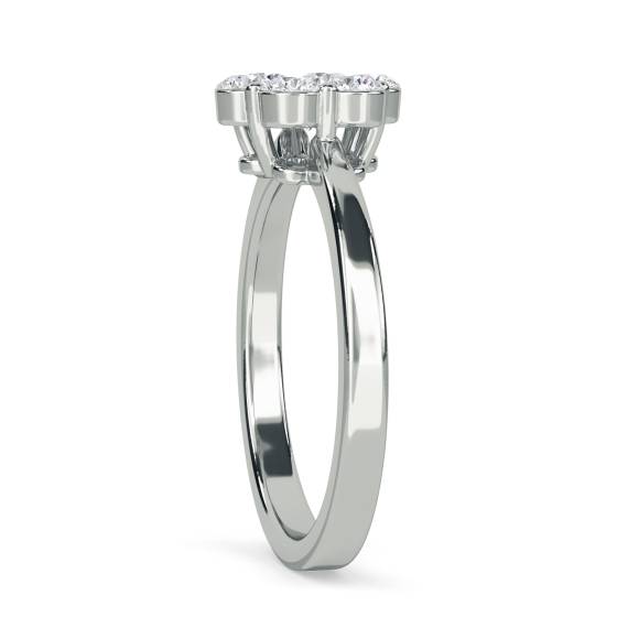 0.40ct Elegant Round Diamond Cluster Ring