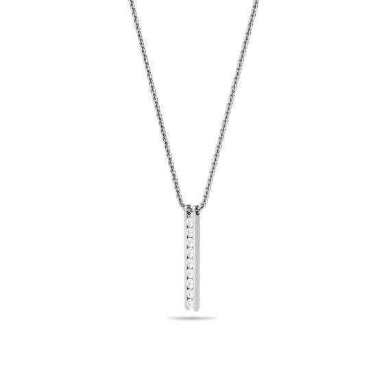 Round Diamond Drop Pendant