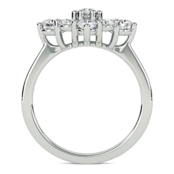 Round Diamond Cluster Ring