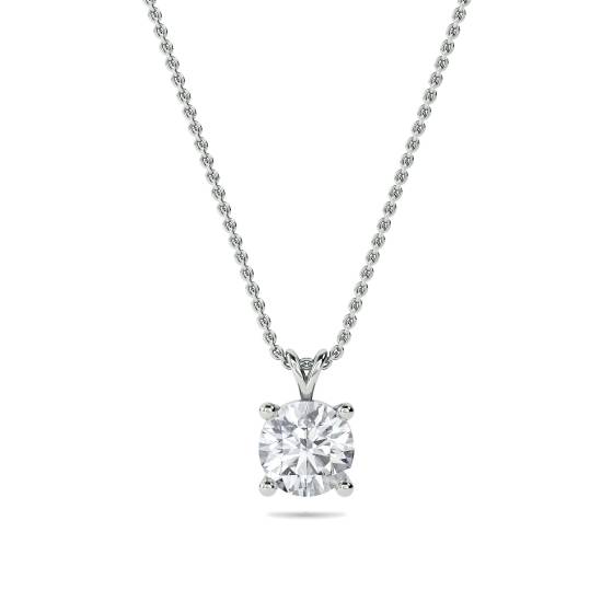 Classic Round Diamond Solitaire Pendant