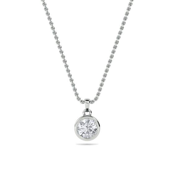 Classic Round Diamond Solitaire Pendant
