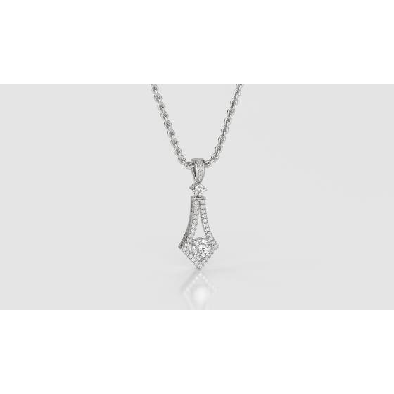 Stylish Round Diamond Designer Pendant