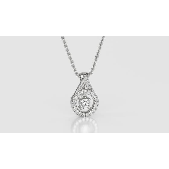 Stylish Round Diamond Designer Pendant
