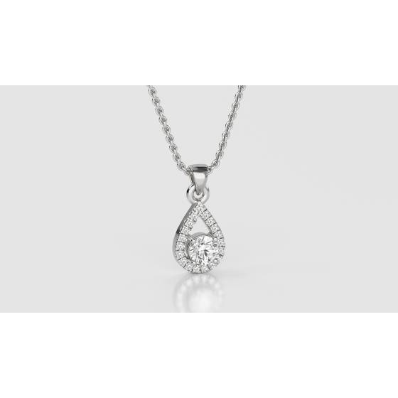 Stylish Round Diamond Designer Pendant
