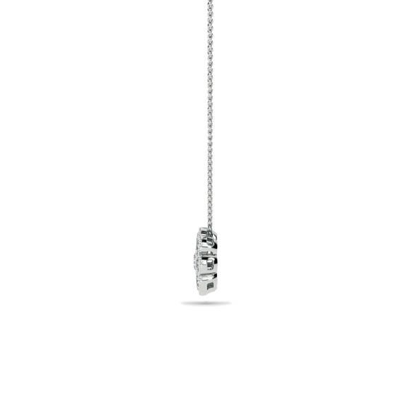 Round Diamond Single Halo Pendant