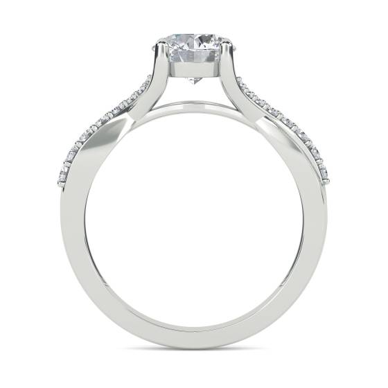 Round Shoulder Set Diamond Engagement Ring