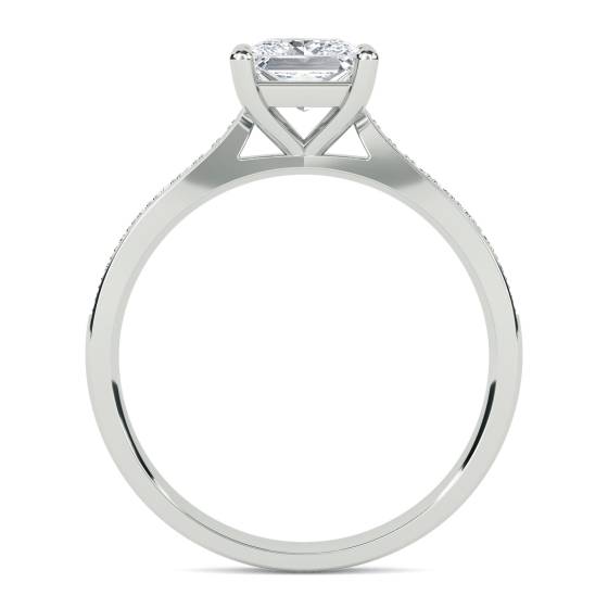 Princess Diamond Shoulder Set Ring