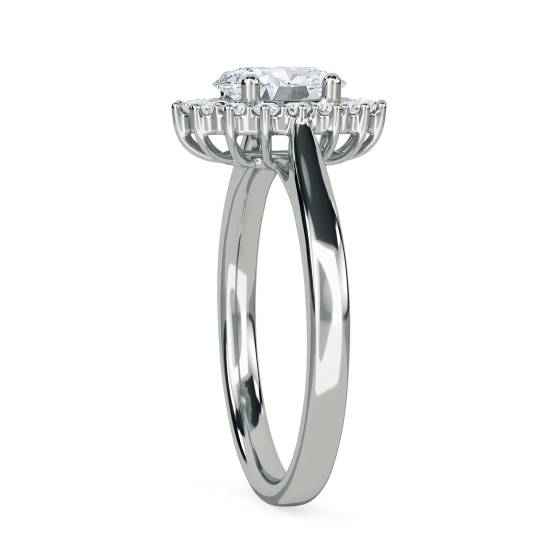 Oval Diamond Halo Ring