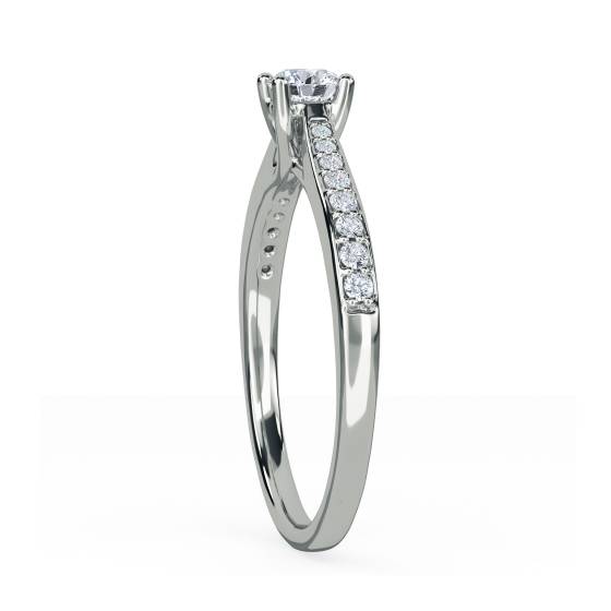 Shoulder Set Diamond Engagement Ring