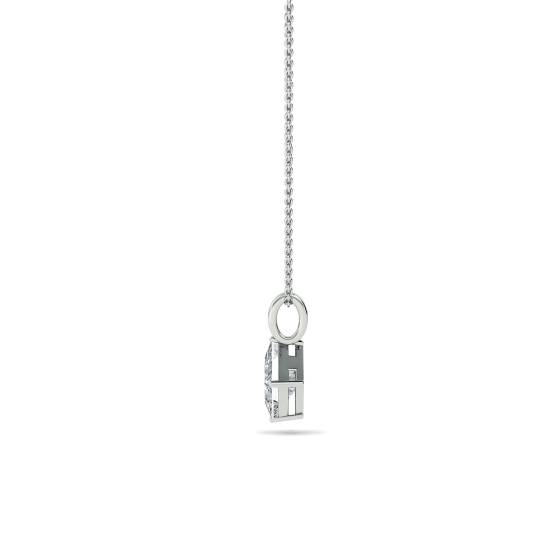 Modern Princess Diamond Solitaire Pendant