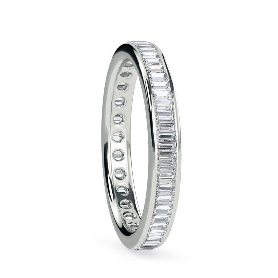 3mm Elegant Baguette Diamond Full Eternity Ring