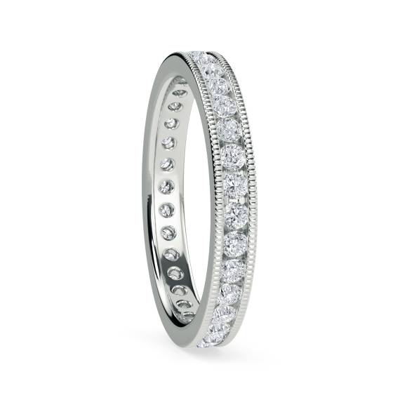 0.50ct VS/E-F Round Natural Diamond Eternity Ring