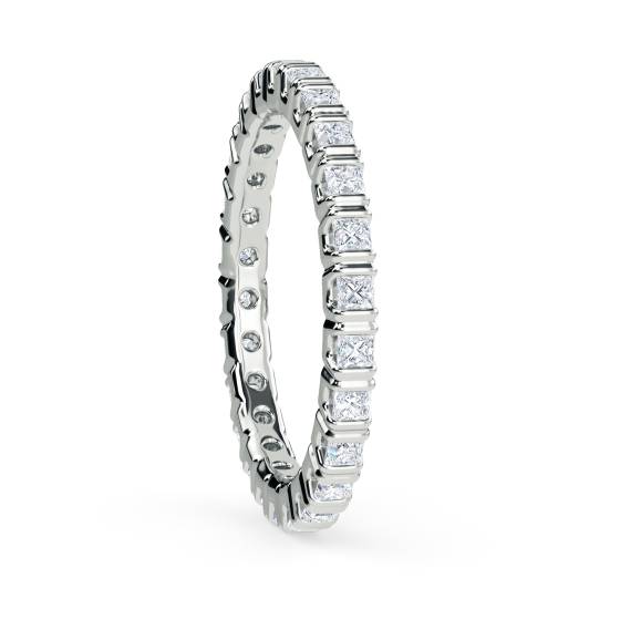 2.5mm Elegant Princess Diamond Full Eternity Ring