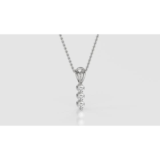 Classic Round Diamond Trilogy Pendant