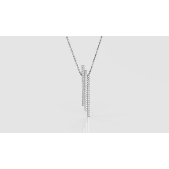 Elegant Round Diamond Cluster Pendant