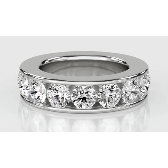 Channel Set Round Eternity Diamond Ring