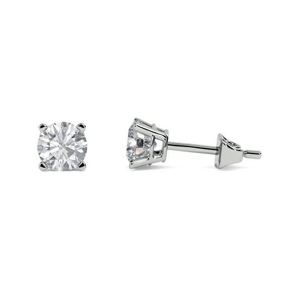 Contemporary Round Diamond Designer Earrings