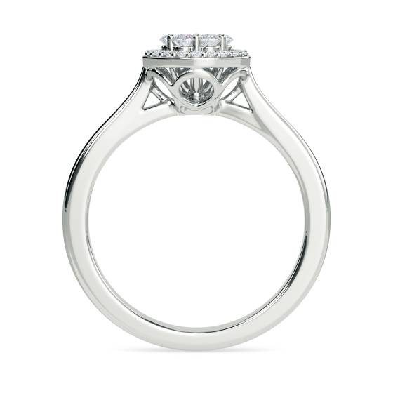 0.25ct Elegant Round Diamond Cluster Ring